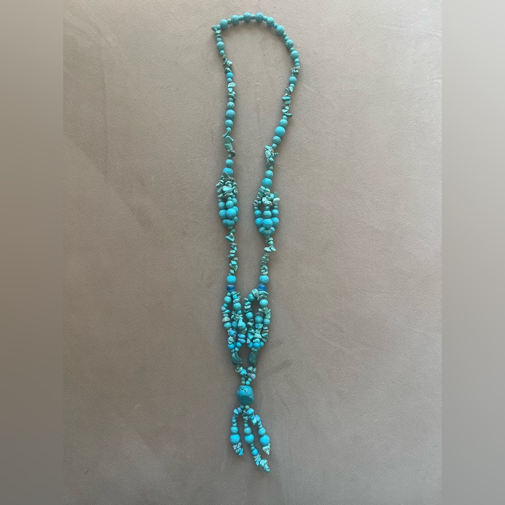 Turquoise Beaded Necklace | 17" - Picture 2 of 6